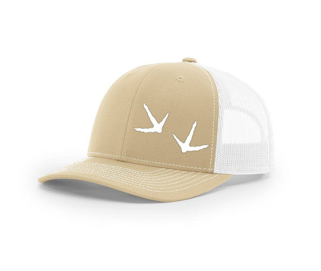 Swamp Cracker Catfish Snapback Hat, Tan/White