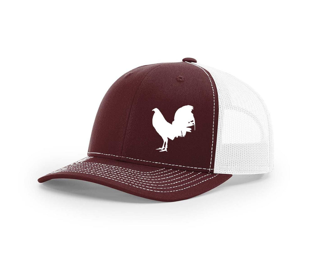 Swamp Cracker Catfish Snapback Hat, Maroon/White