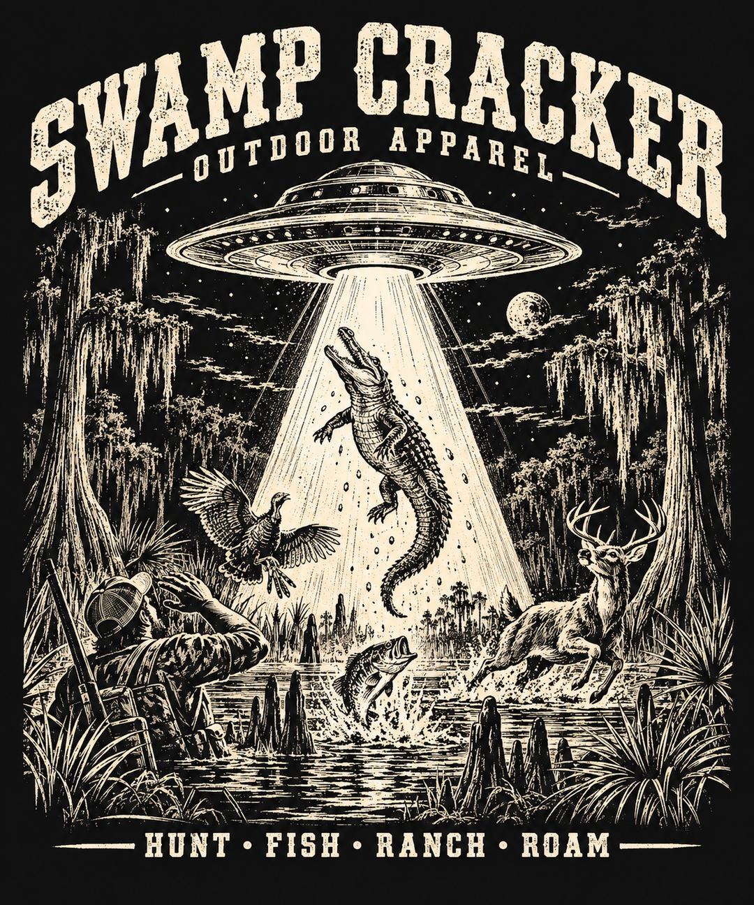 Pre-Order Swamp Cracker Alligator Abduction Graphic T-Shirt