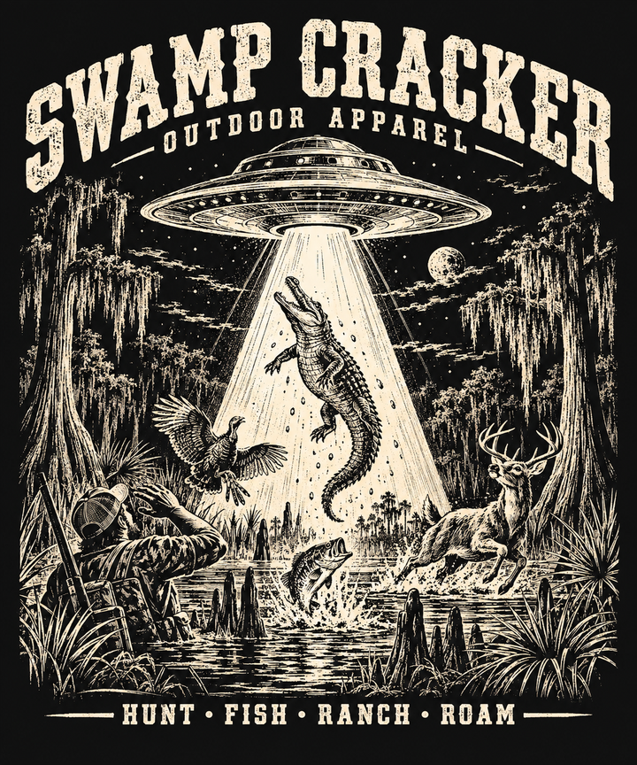 Pre-Order Swamp Cracker Alligator Abduction Graphic T-Shirt