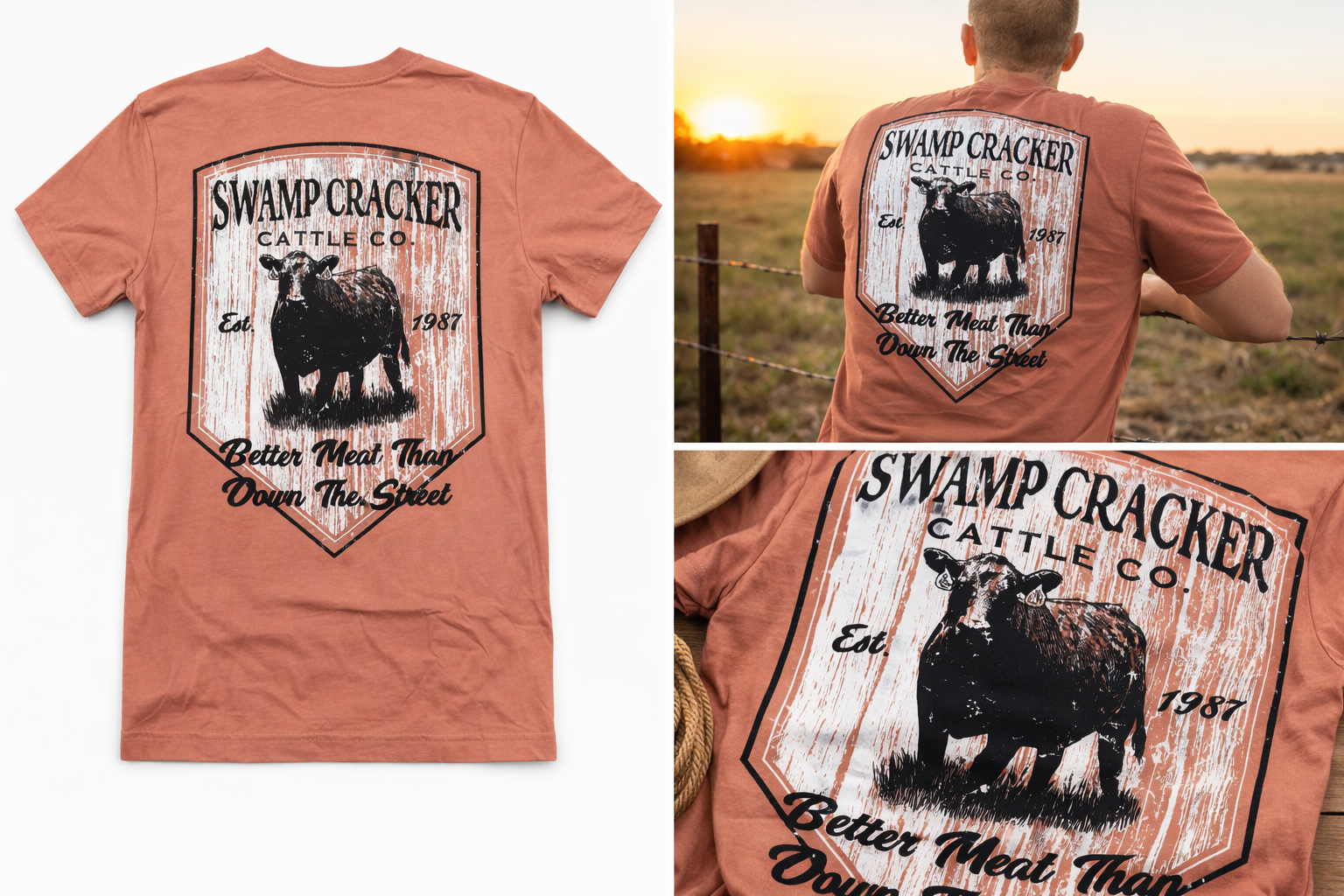 Better Meat  Swamp Cracker Cattle Company Shirt