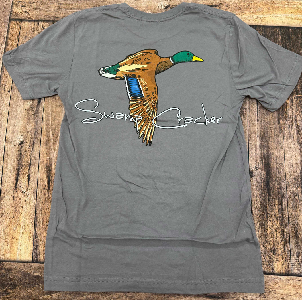 Swamp Cracker Flying Mallard Duck T-Shirt