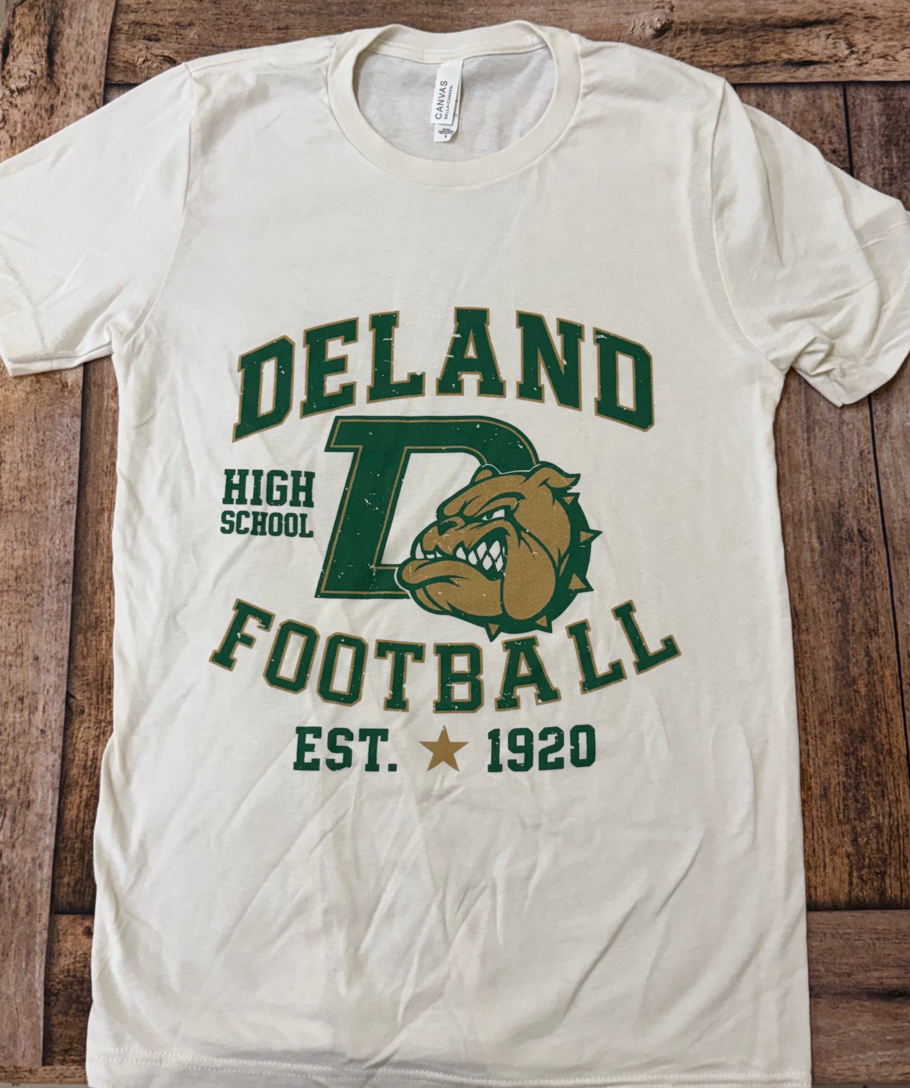 Vintage inspired DeLand Bulldogs Football T-shirt