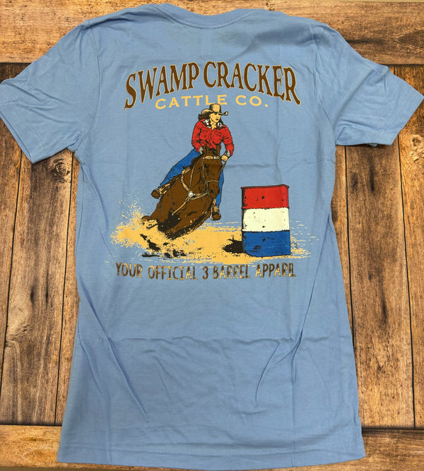 Barrel Horse Racer Swamp Cracker Cattle Company T-Shirt