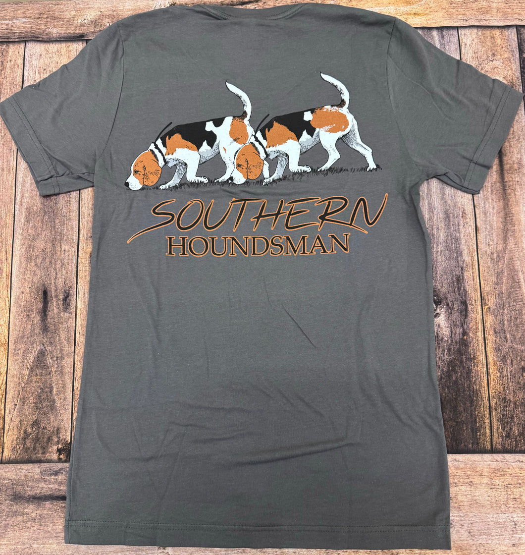 Double Beagles trailing Southern Houndsman Outdoorsman Shirt