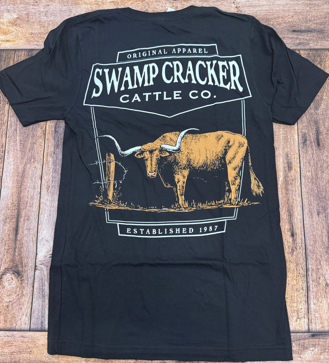 Texas Longhorn Swamp Cracker Cattle Company Shirt