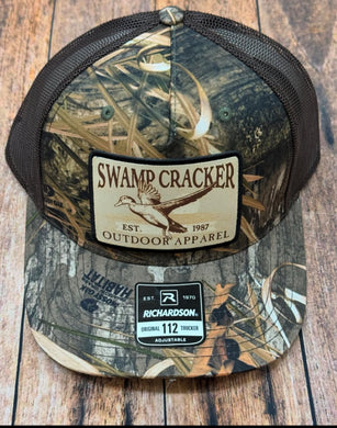 Mossy Oak Habitat camo duck Swamp Cracker patch hat