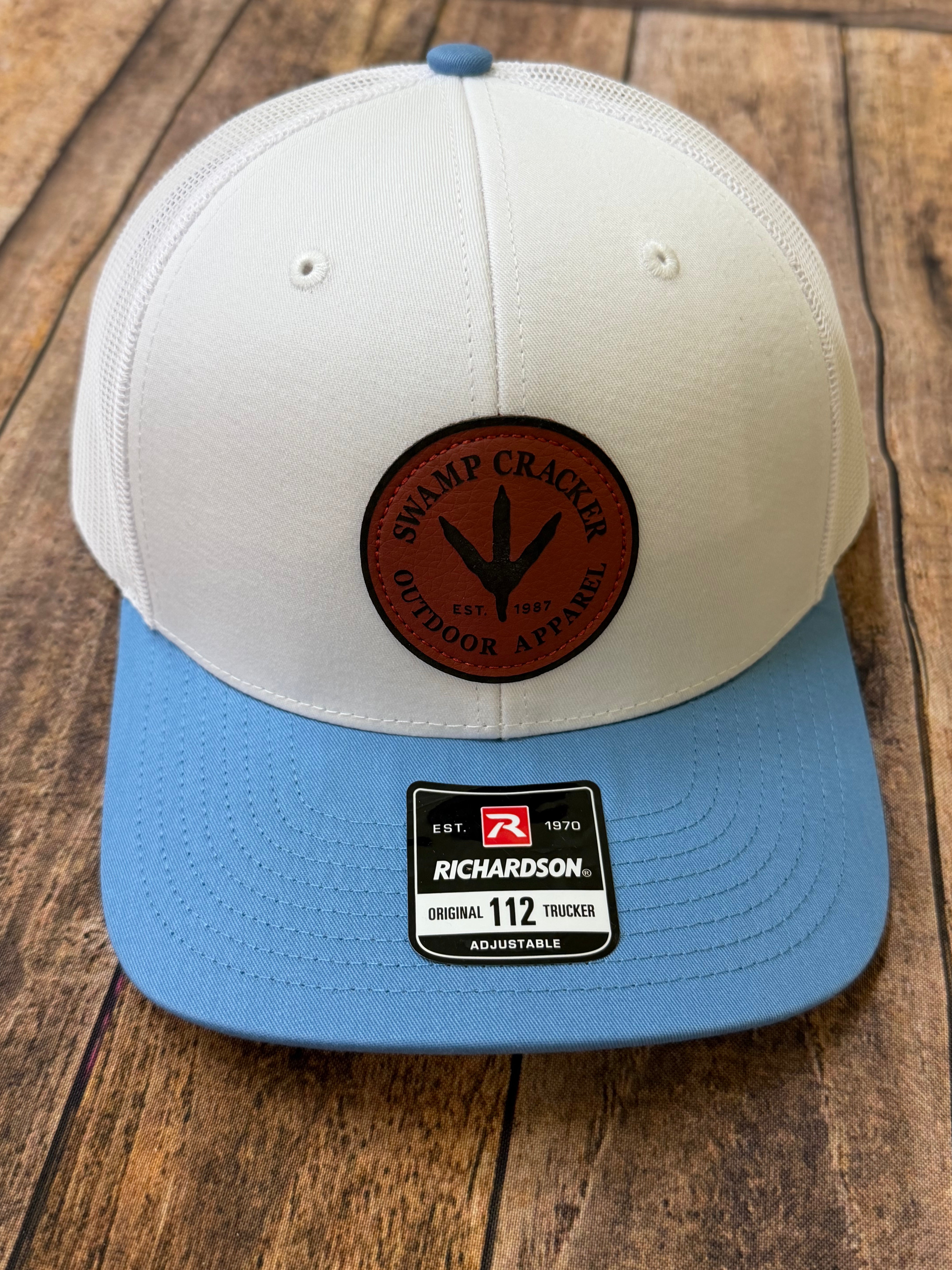 Swamp Cracker Turkey Track Leather Patch Hat