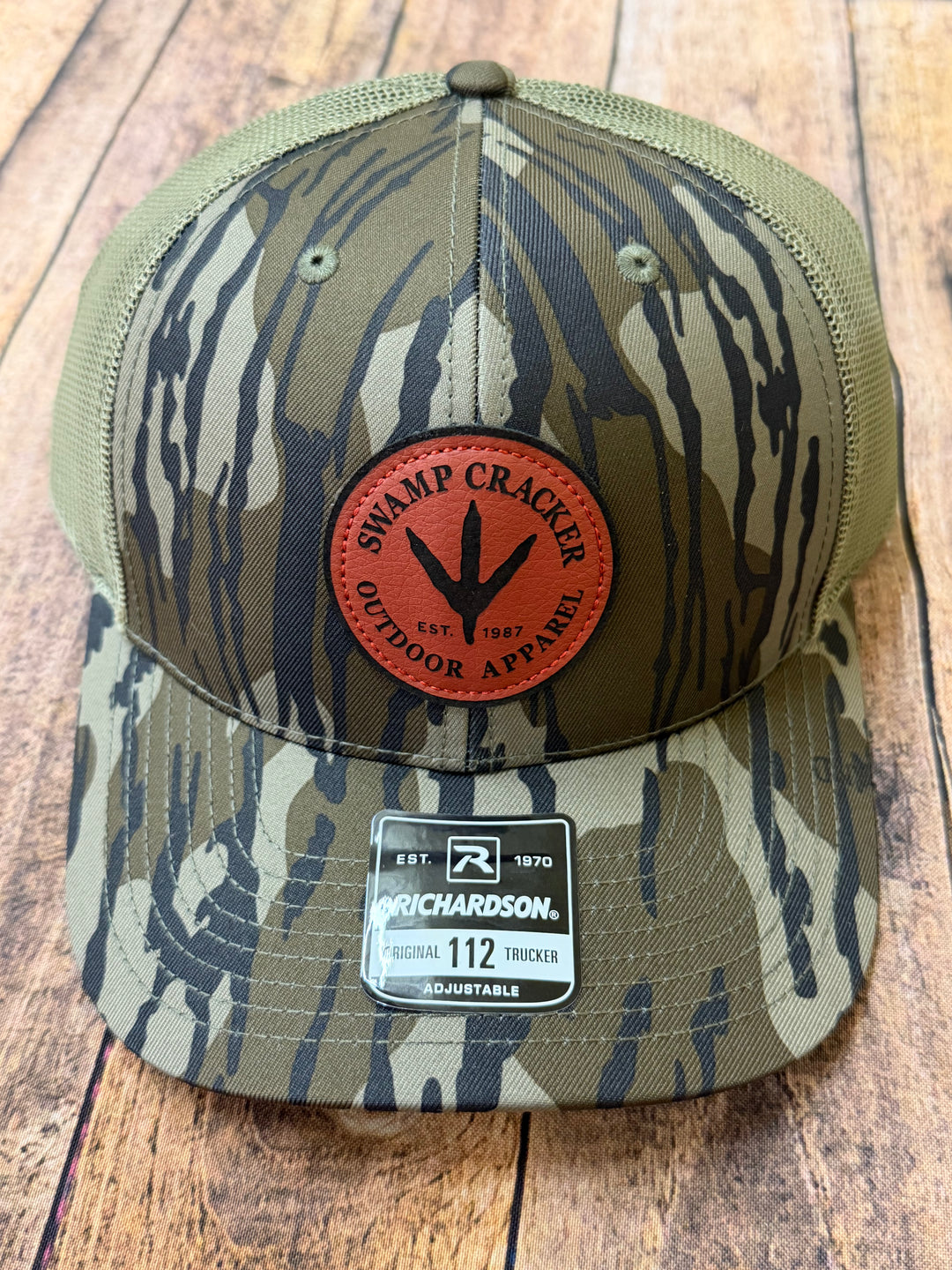 Swamp Cracker Turkey Track Leather Patch Hat