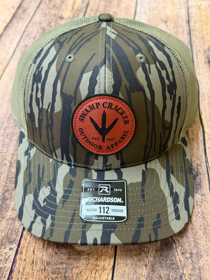 Swamp Cracker Turkey Track Leather Patch Hat