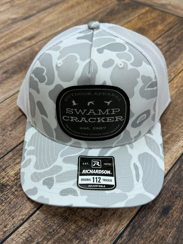 Swamp Cracker Duck Duck Goose Grey Patch Hat