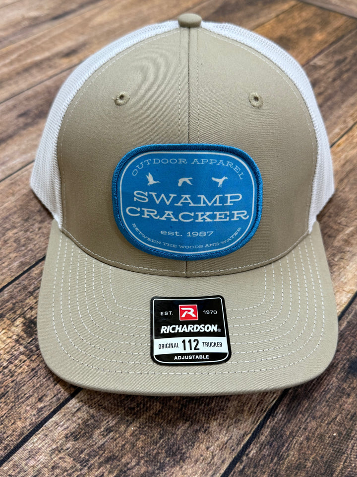 Swamp Cracker Duck Duck Goose Blue patch hat