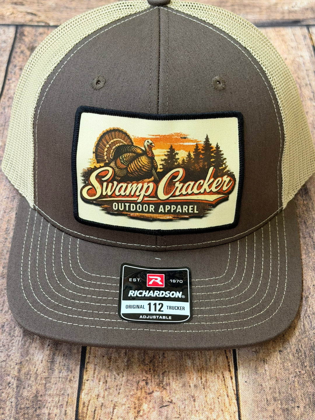 Swamp Cracker Postcard Patch Wild Turkey Hat
