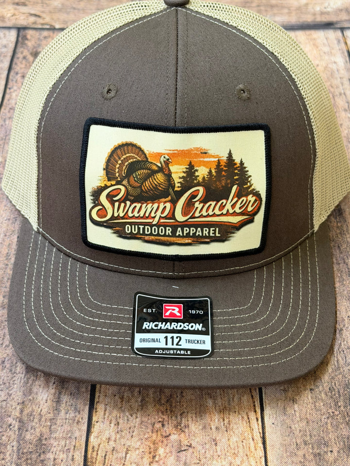 Swamp Cracker Postcard Patch Wild Turkey Hat