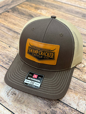 Embossed Leather Swamp Cracker Cattle Co hat