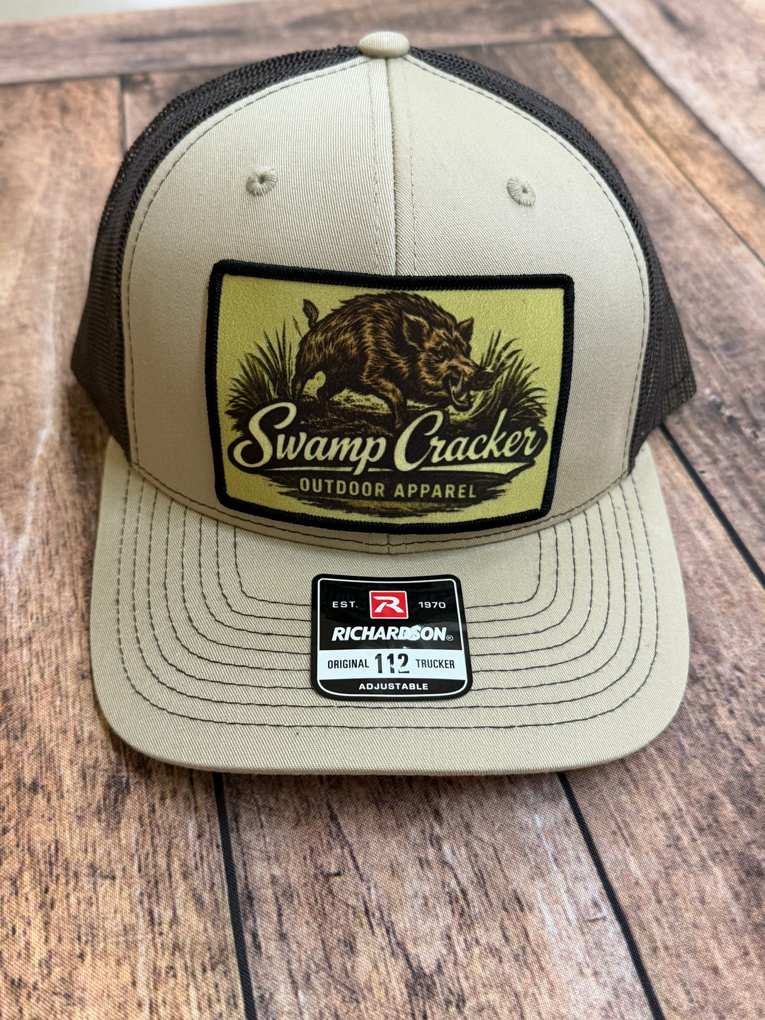 Swamp Cracker Postcard Patch Wild Hog Hat