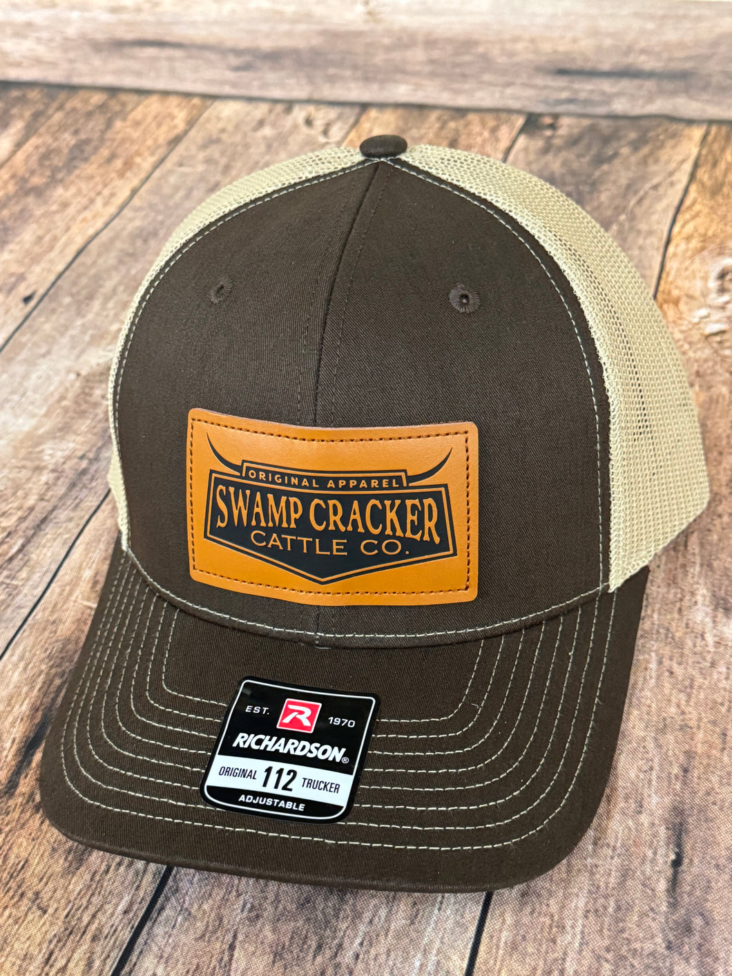 Embossed Leather Swamp Cracker Cattle Co hat