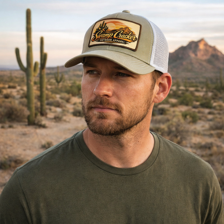 Swamp Cracker Postcard Patch Desert Hat