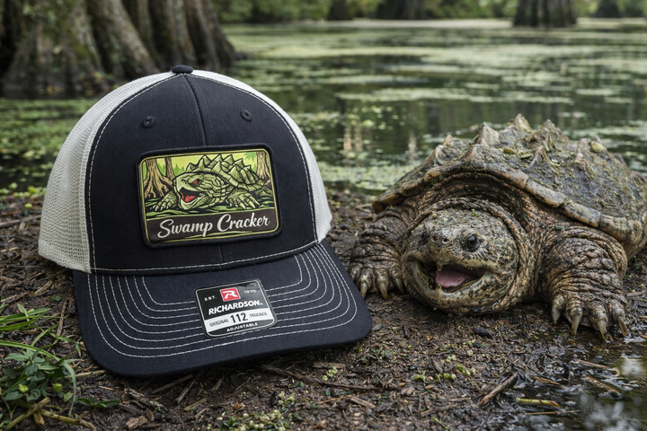Swamp Cracker Snapping Turtle Patch Hat