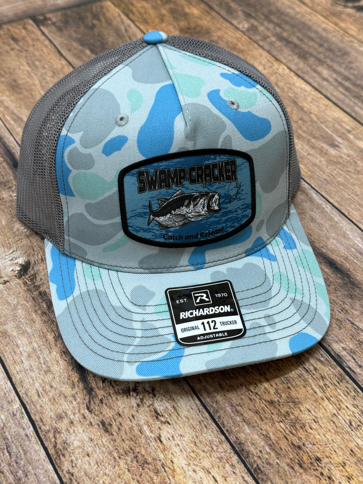 Swamp Cracker Bass Catch and Release patch hat