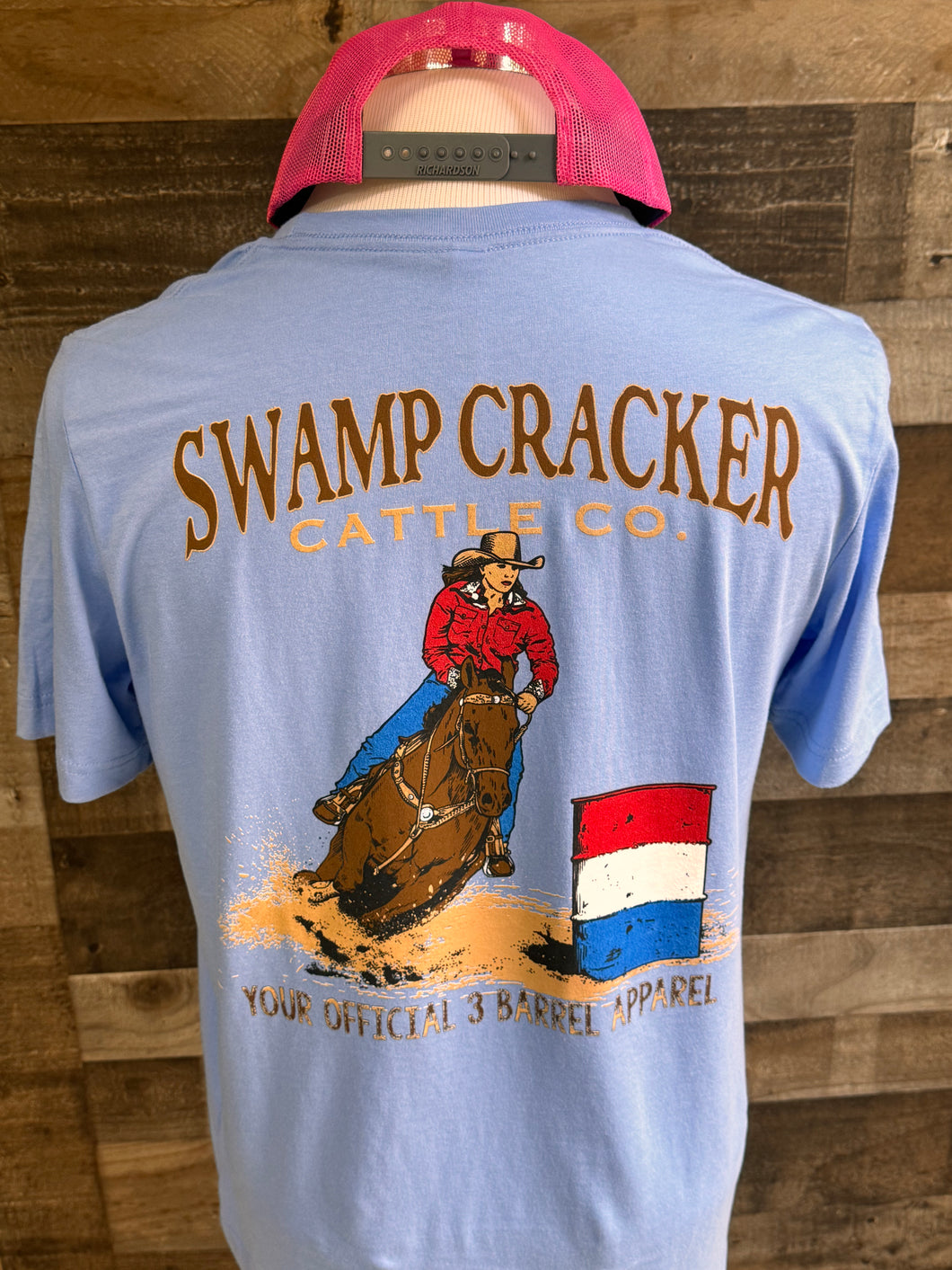 Barrel Horse Racer Swamp Cracker Cattle Company T-Shirt