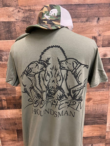 Double Hog Catch Dog Southern Houndsman T-Shirt