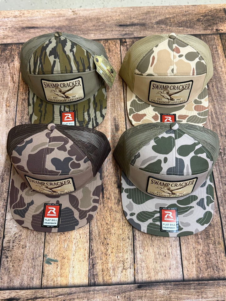 Swamp Cracker 7 Panel Flying Duck Patch Hat