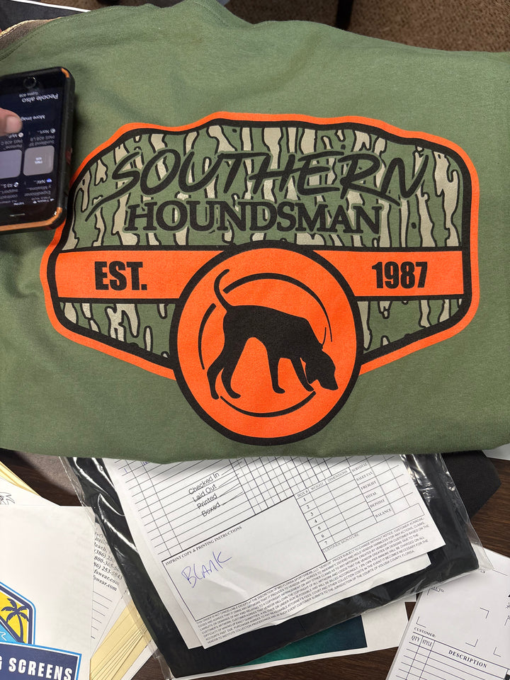 Southern Houndsman Long Sleeve Bark Camo Logo Shirt