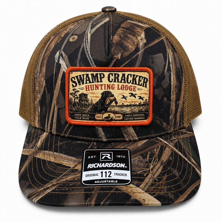Swamp Cracker Duck Lodge Patch Hat