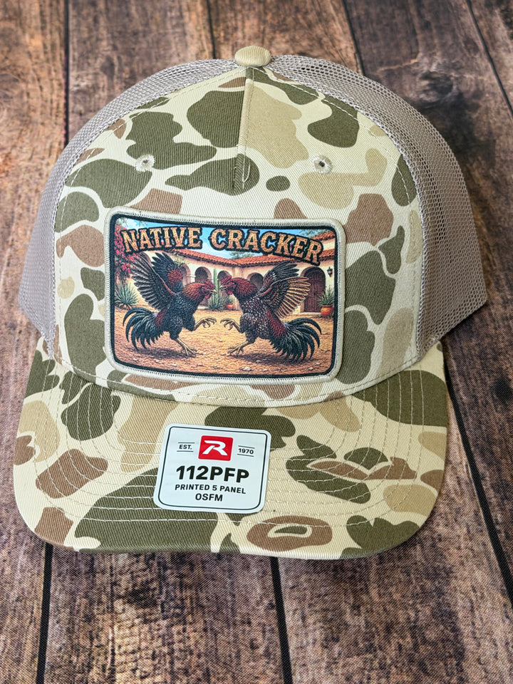 Native Cracker Fighting Fowl Patch Hat