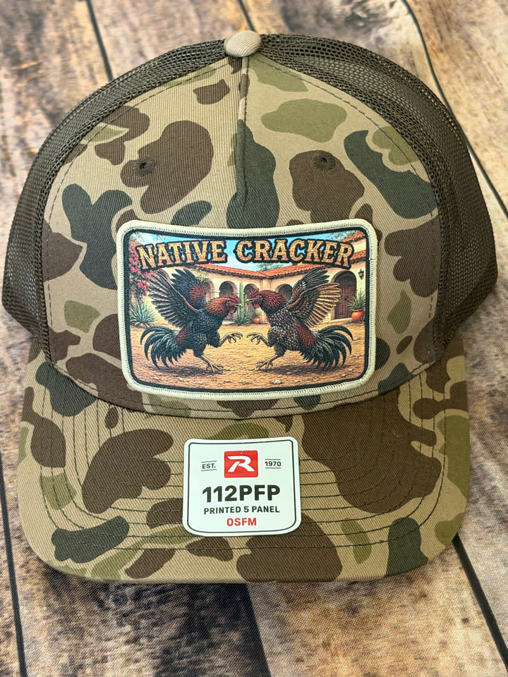 Native Cracker Fighting Fowl Patch Hat