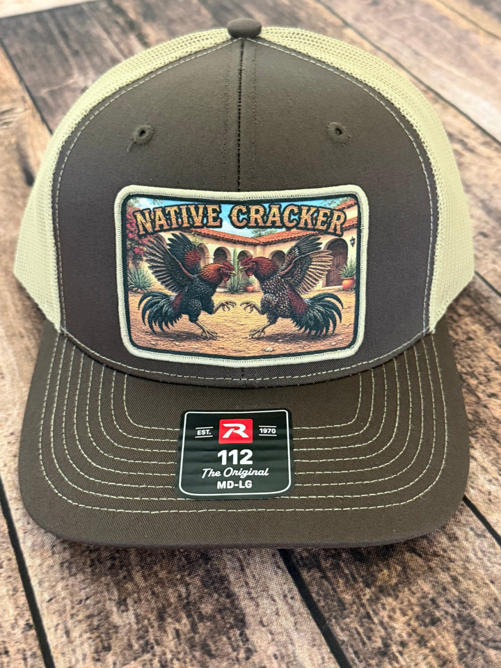 Native Cracker Fighting Fowl Patch Hat