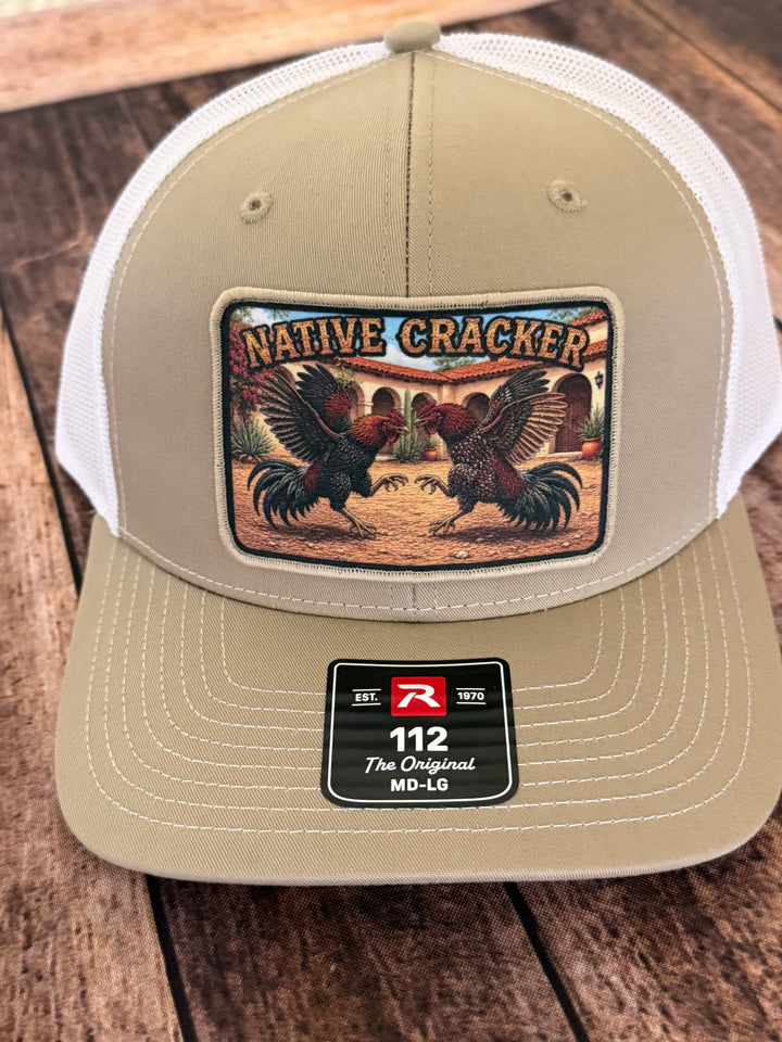 Native Cracker Fighting Fowl Patch Hat