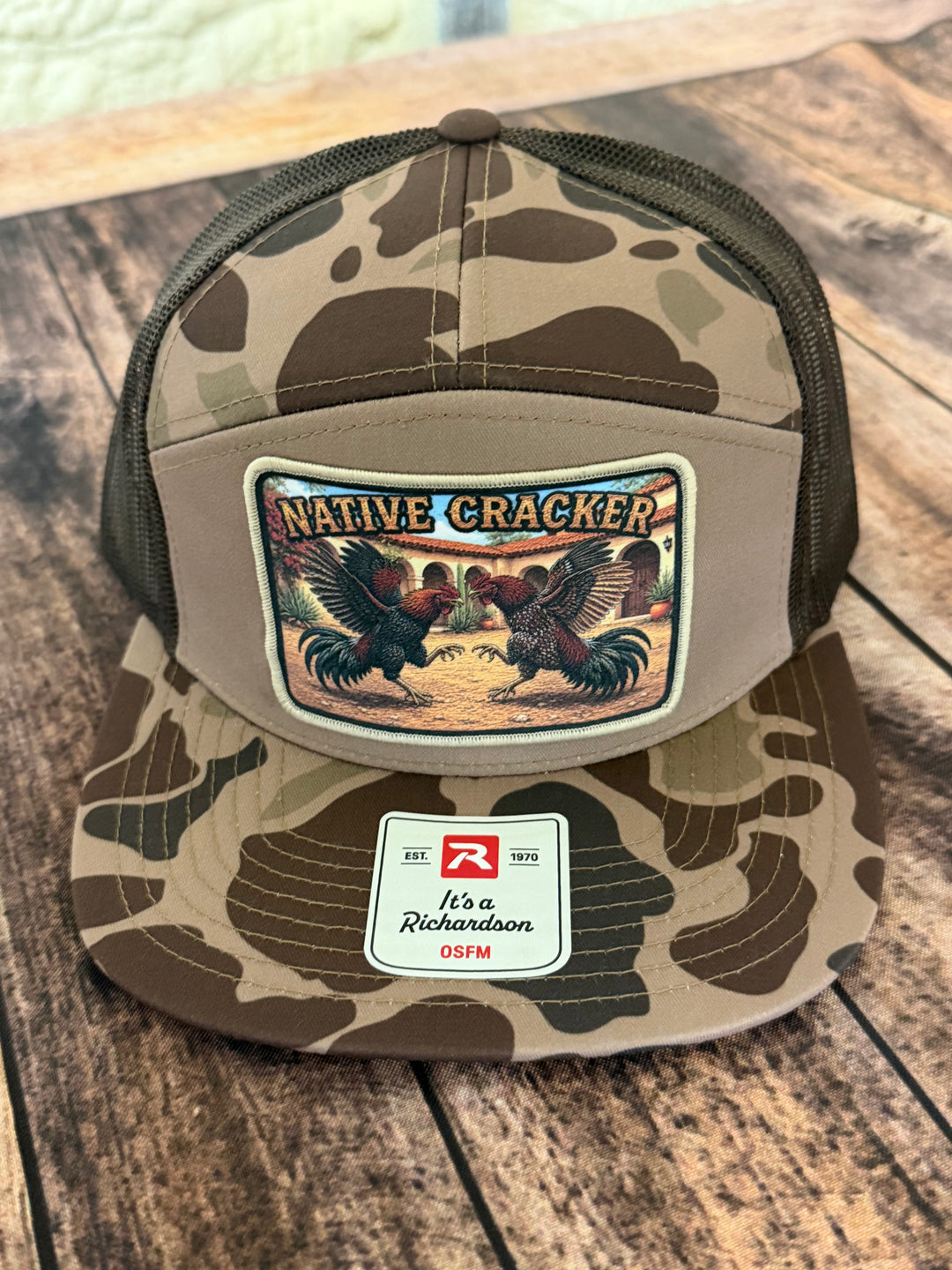 Native Cracker Fighting Fowl Patch Hat
