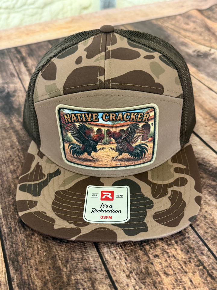 Native Cracker Fighting Fowl Patch Hat
