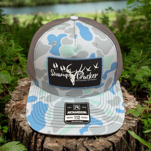 Swamp Cracker Salt Marsh camo logo patch hat