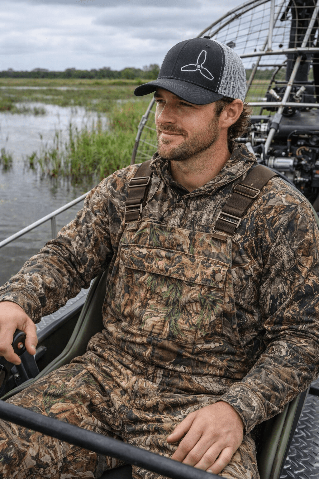 Airboat Blade Mesh Swamp Cracker Trucker Hat - Swamp Cracker Outdoor Apparel