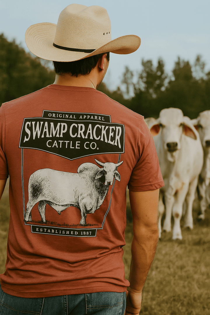 Brahman Bull Swamp Cracker Cattle Company Shirt - Swamp Cracker Outdoor Apparel