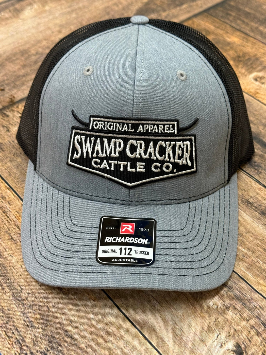 Cattle Company Full Logo Patch - Swamp Cracker Snapback Hat - Swamp Cracker Outdoor Apparel