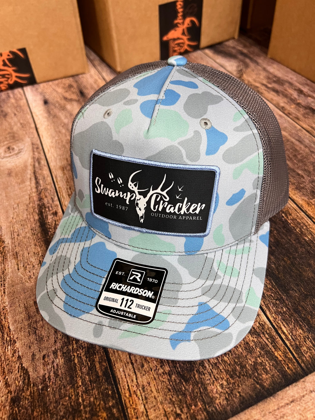 Swamp Cracker Salt Marsh camo logo patch hat – Swamp Cracker Outdoor Apparel