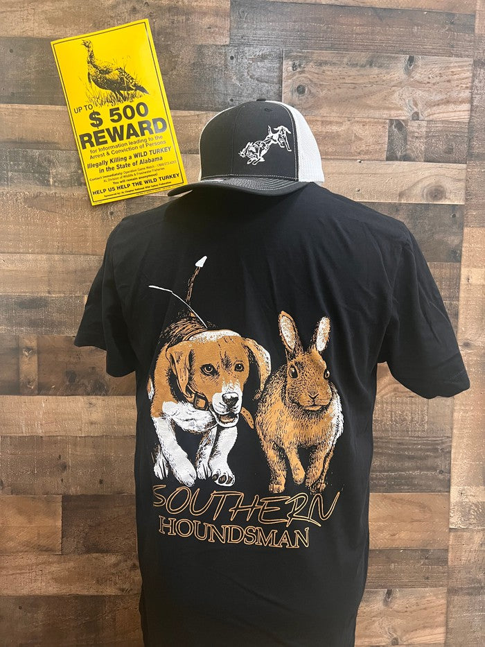 Beagle Chasing Rabbit Southern Houndsman Outdoorsman Shirt, Large
