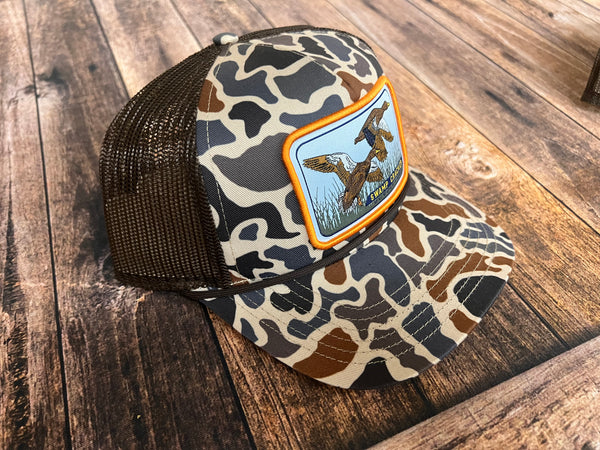 Duck Camo Swamp Cracker Rope Patch Hat