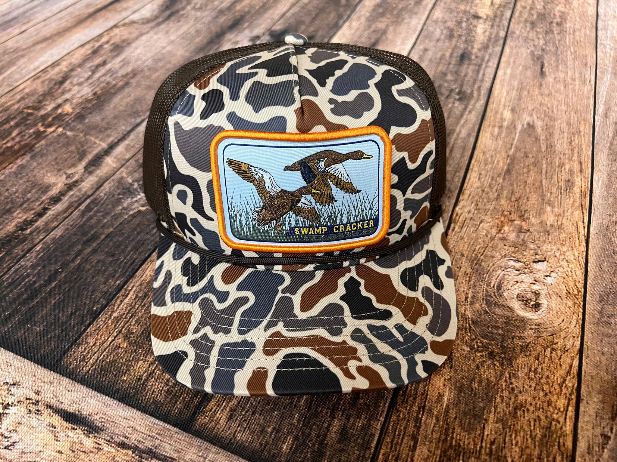 Duck Camo Swamp Cracker Rope Patch Hat – Swamp Cracker Outdoor Apparel