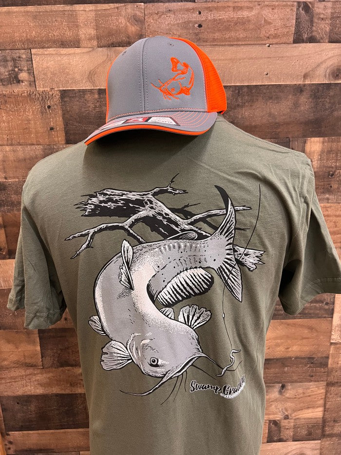 Catfish Fishing Swamp Cracker Shirt, Small