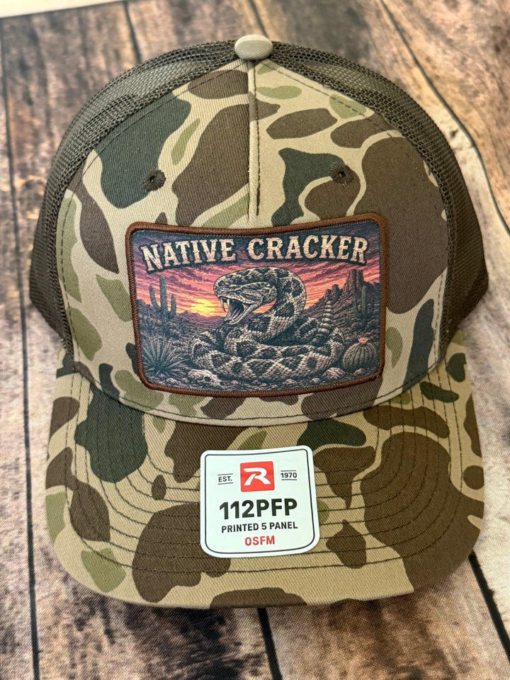 Native Cracker Desert Rattler Patch Hat - Swamp Cracker Outdoor Apparel
