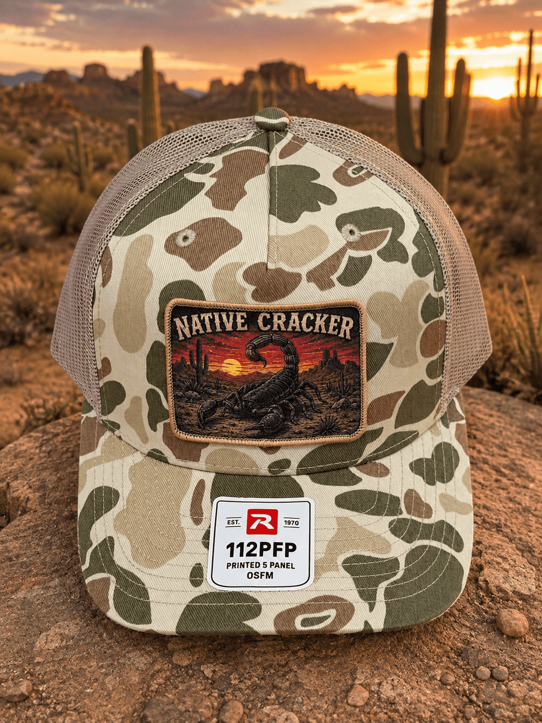 Native Cracker Desert Scorpion Hat - Swamp Cracker Outdoor Apparel