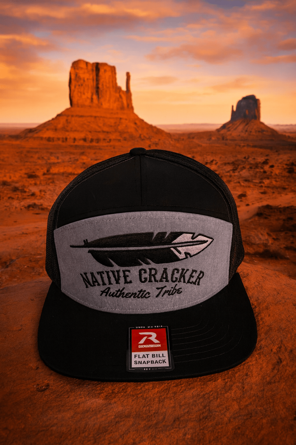 Native Cracker Feather Flatbill SnapBack Hat - Swamp Cracker Outdoor Apparel