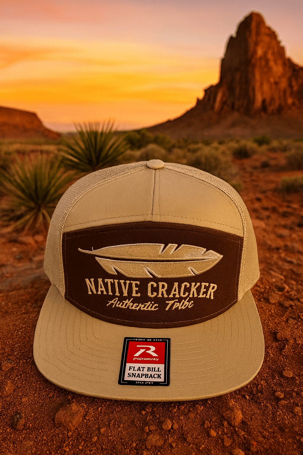 Native Cracker Feather Flatbill SnapBack Hat - Swamp Cracker Outdoor Apparel