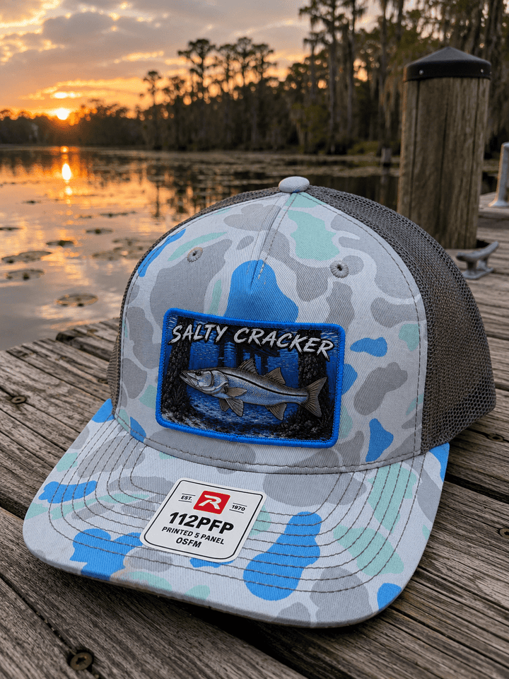 Salty Cracker Snook Patch Hat - Swamp Cracker Outdoor Apparel