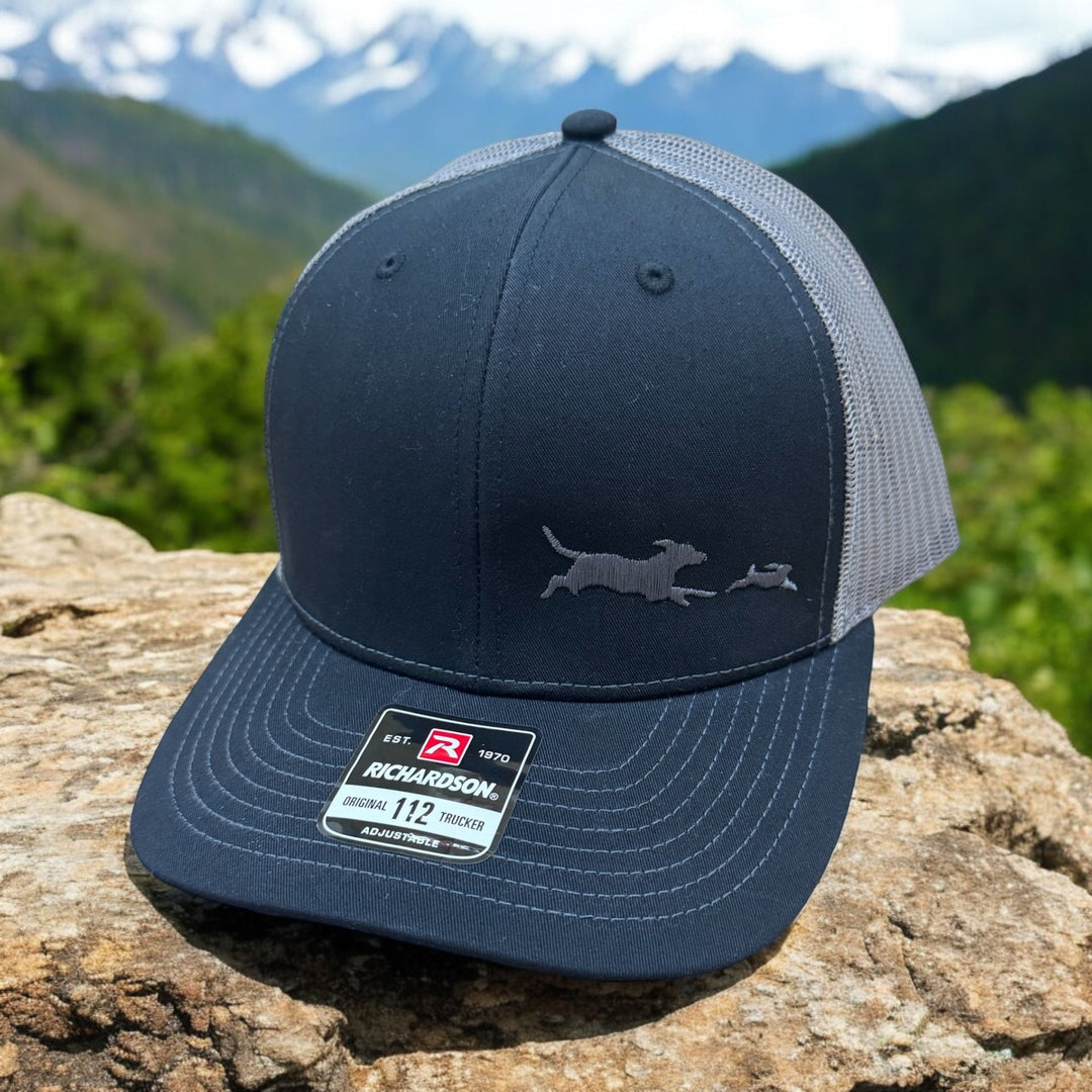 Southern Houndsman Beagle Chasing Rabbit Snapback hat - Swamp Cracker Outdoor Apparel